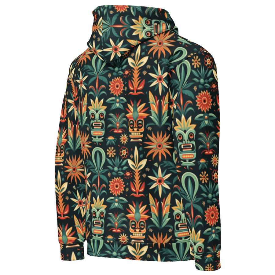 Wild Tribal Floral Tiki Hawaiian Hoodie product image (4)