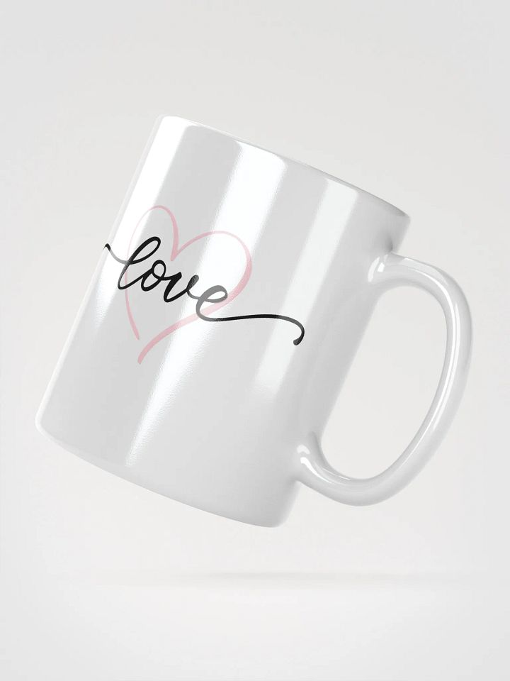 White Glossy Mug Love Heart product image (2)
