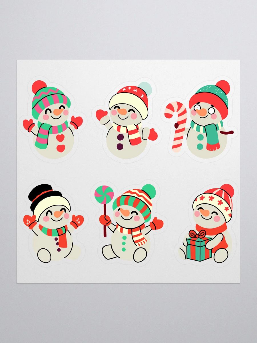 Cute Snowman Stickers Set – Perfect for Christmas Cards, Craft Project and Gifts product image (1)