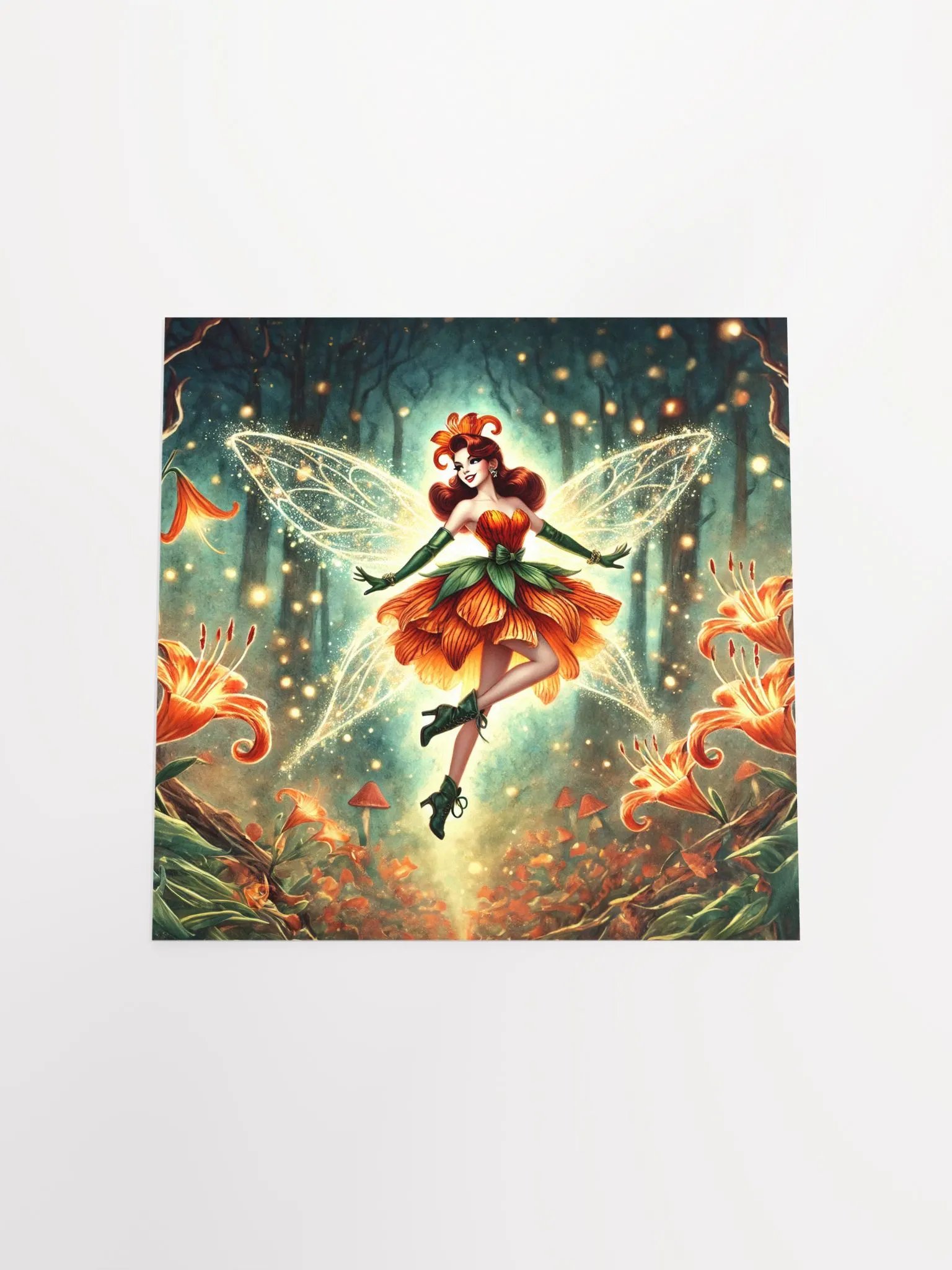 Enchanted Orange Lily Fairy Premium Matte Poster product image (18)