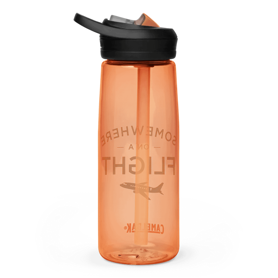 Somewhere on a Flight Water Bottle product image (4)