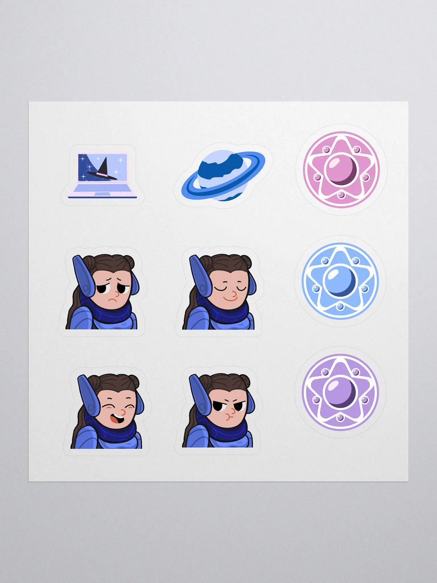 Kaza's Twitch Emotes Sticker Sheet product image (1)