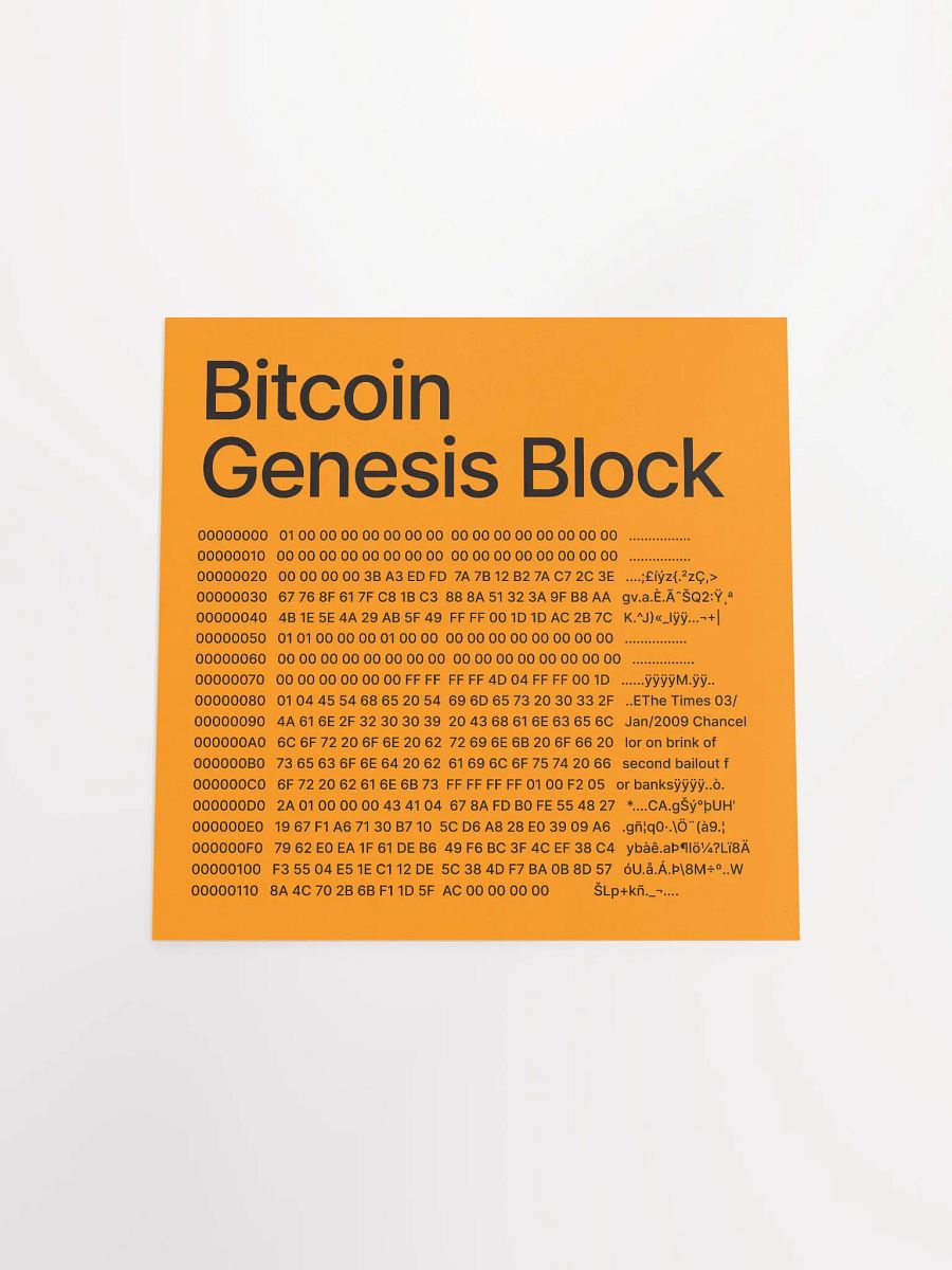Bitcoin Genesis Block Square product image (4)