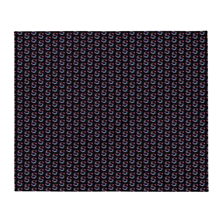 Valentine’s Monogram Letter S(6) Black Blanket product image (2)