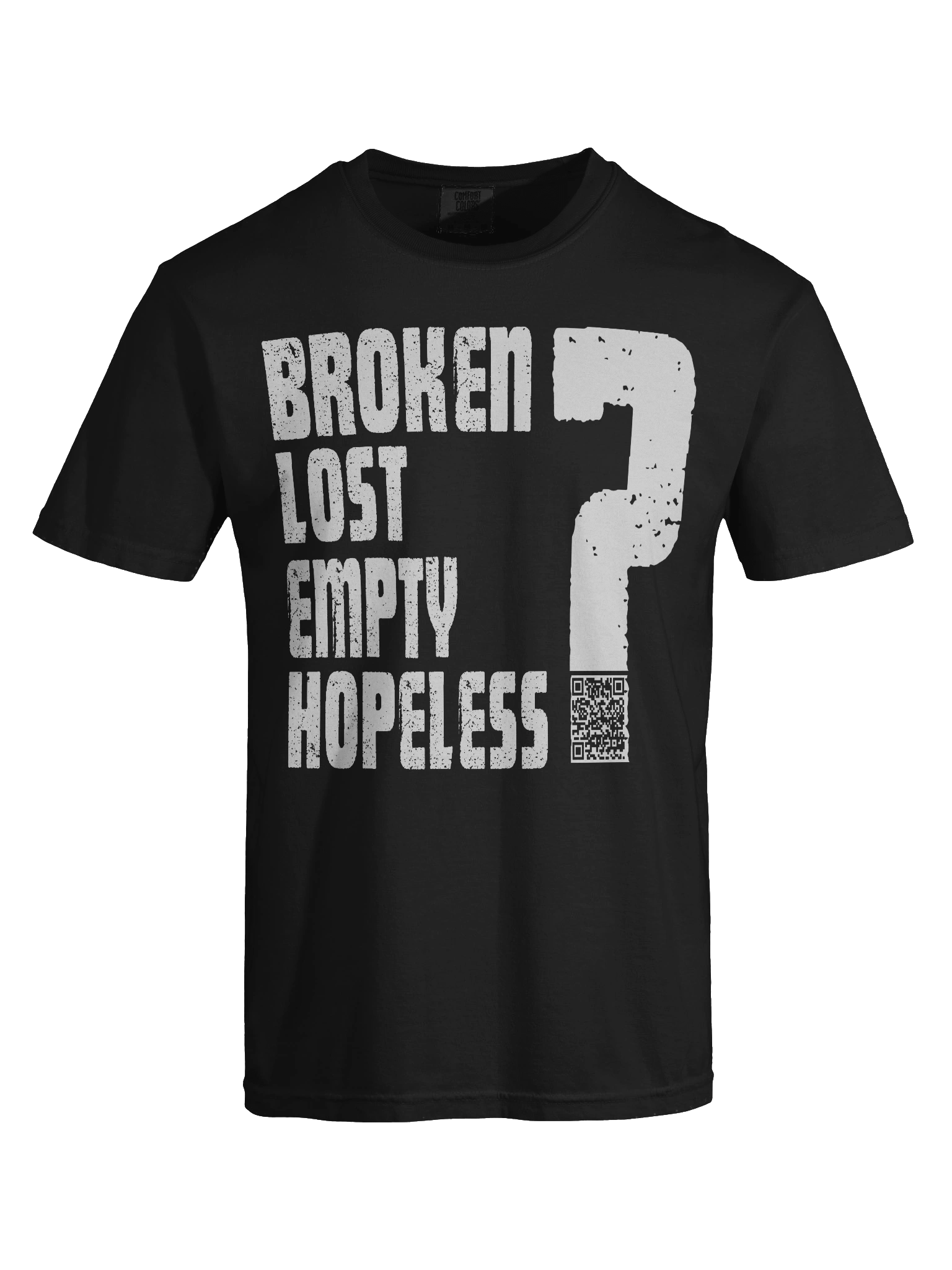 Gospel QR Code front Heavy Tee product image (70)