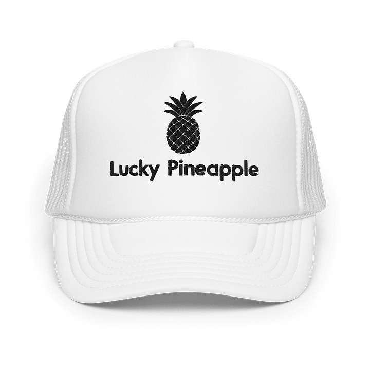Lucky Pineapple Films Logo Embroidered White Trucker Hat product image (1)