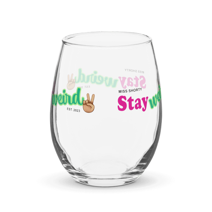 Stay Weird with a Peace Sign Wine Glass! product image (2)