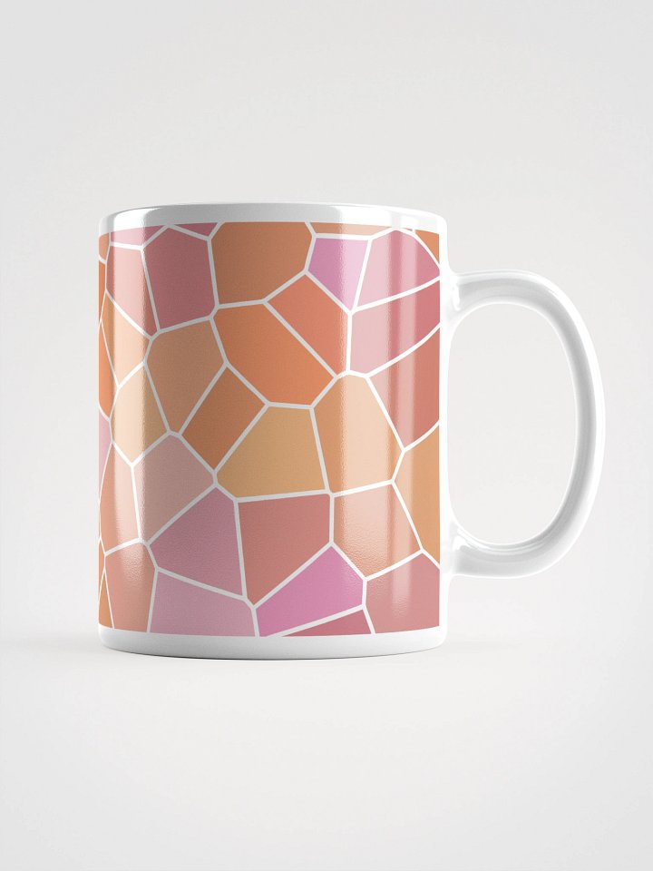Mug Blanc Mozaïque Sangri - Design Géométrique Rétro Chic - Cadeau Déco product image (1)