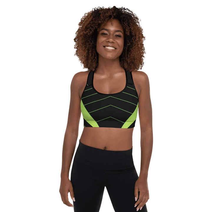 Green/Black Padded Sports Bra product image (1)