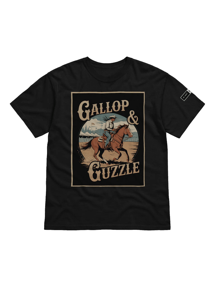 "GALLOP & GUZZLE" 100% cotton T-shirt product image (1)