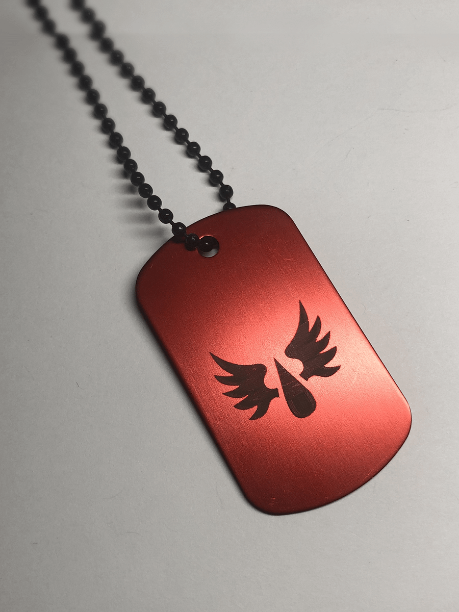 ANGELS - Engraved Dog Tag Pendant Necklace product image (1)