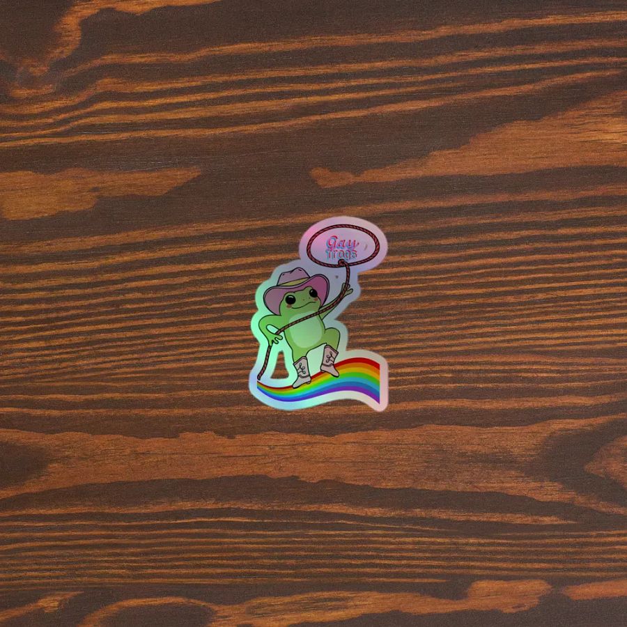 Gay Frog Hype Holographic Sticker product image (5)