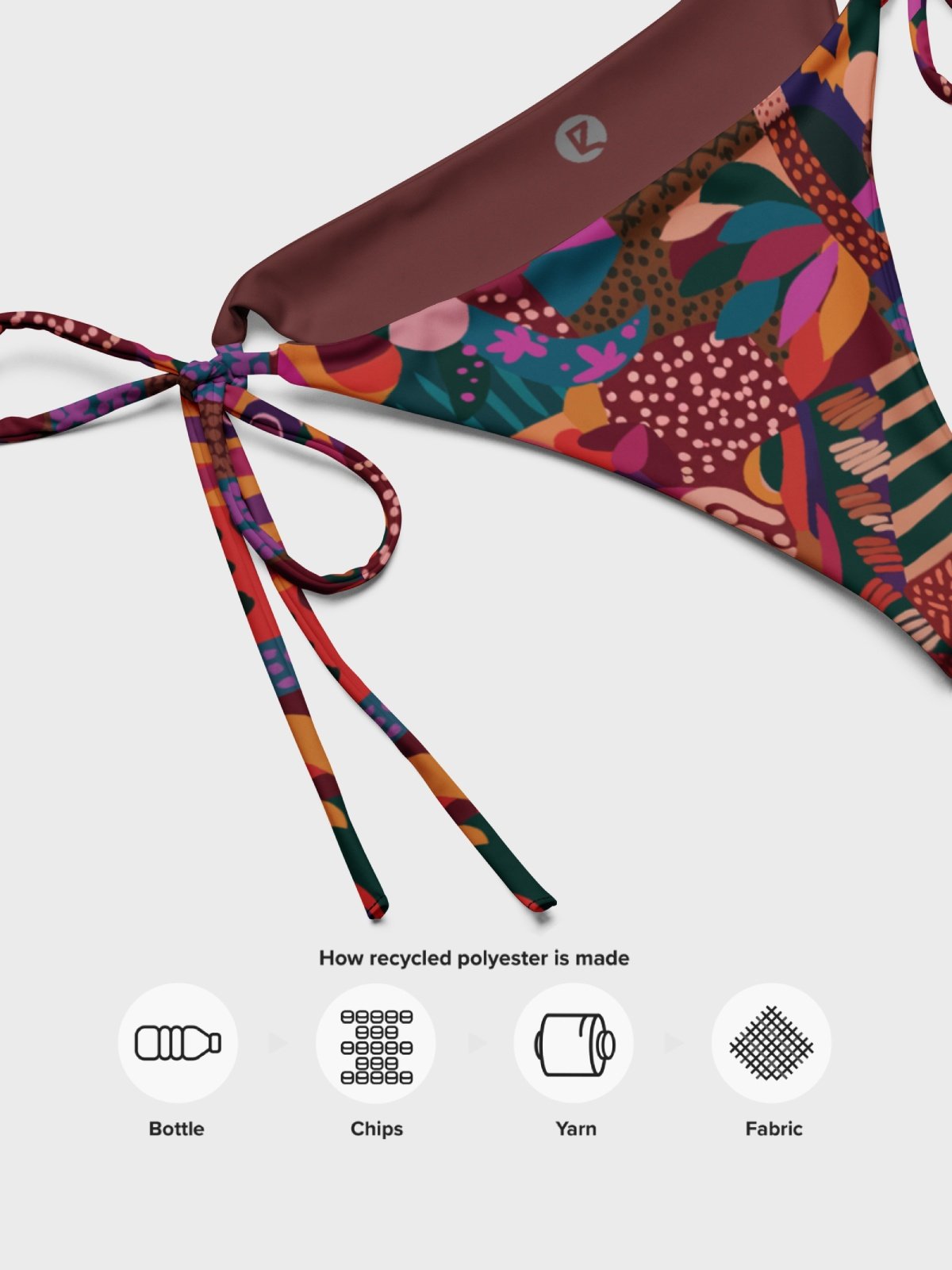 Triangle Bikini Bottom "Abstract African Ethnic Pattern" product image (6)
