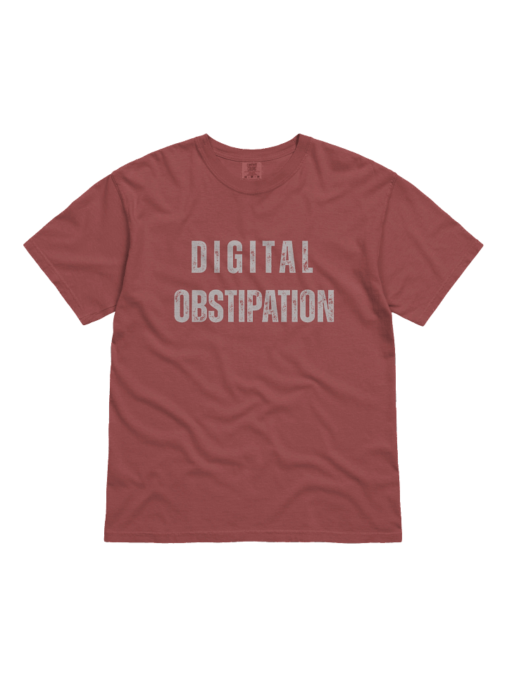 Digital Obstipation – Glitchcore Statement Tee – Minimalist Aesthetic Comfort Colors Heavyweight Tee for Men & Women M-Art & Design product image (1)
