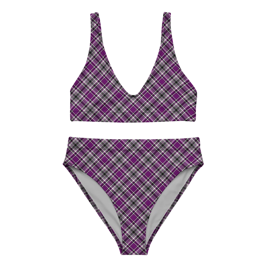 Purple, Gray, and Black Plaid Bikini product image (2)