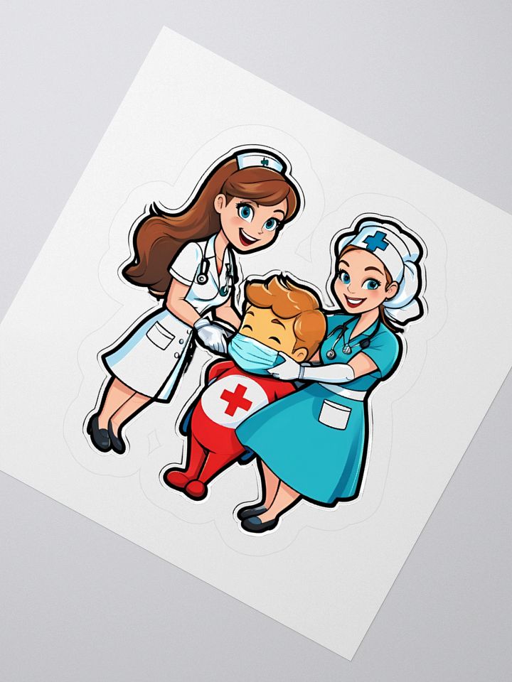 Smiling Nurse Kiss Cut Stickers product image (6)