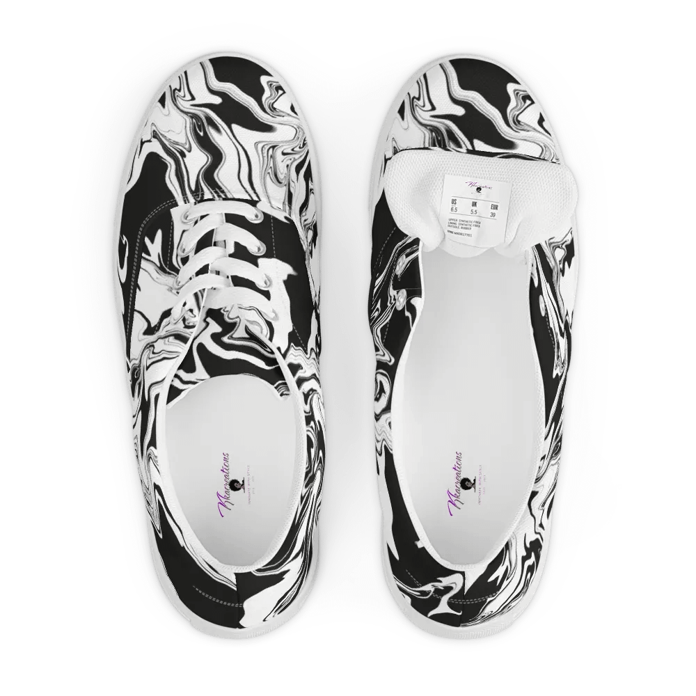 Monochrome Swirl Lace-Up Shoes product image (7)