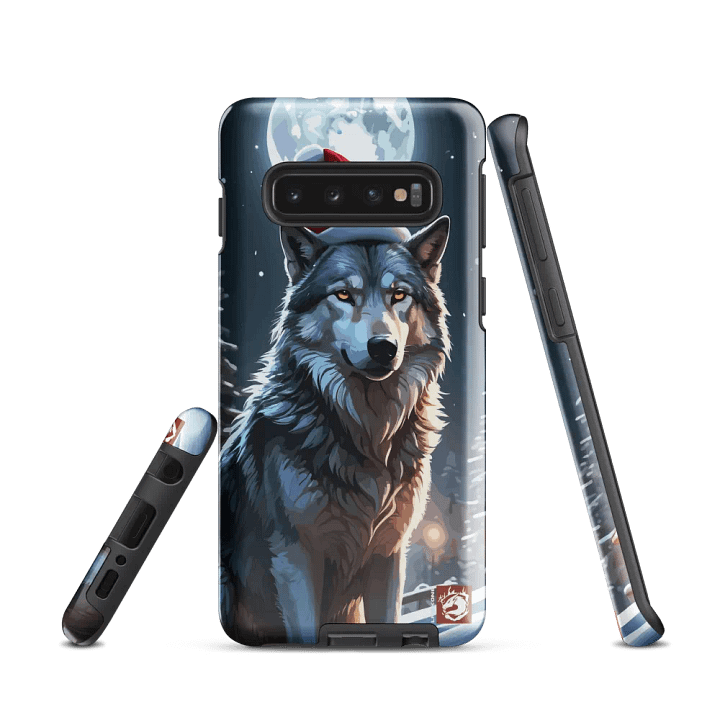 Santa Wolf Snowy Night Tough Case product image (1)