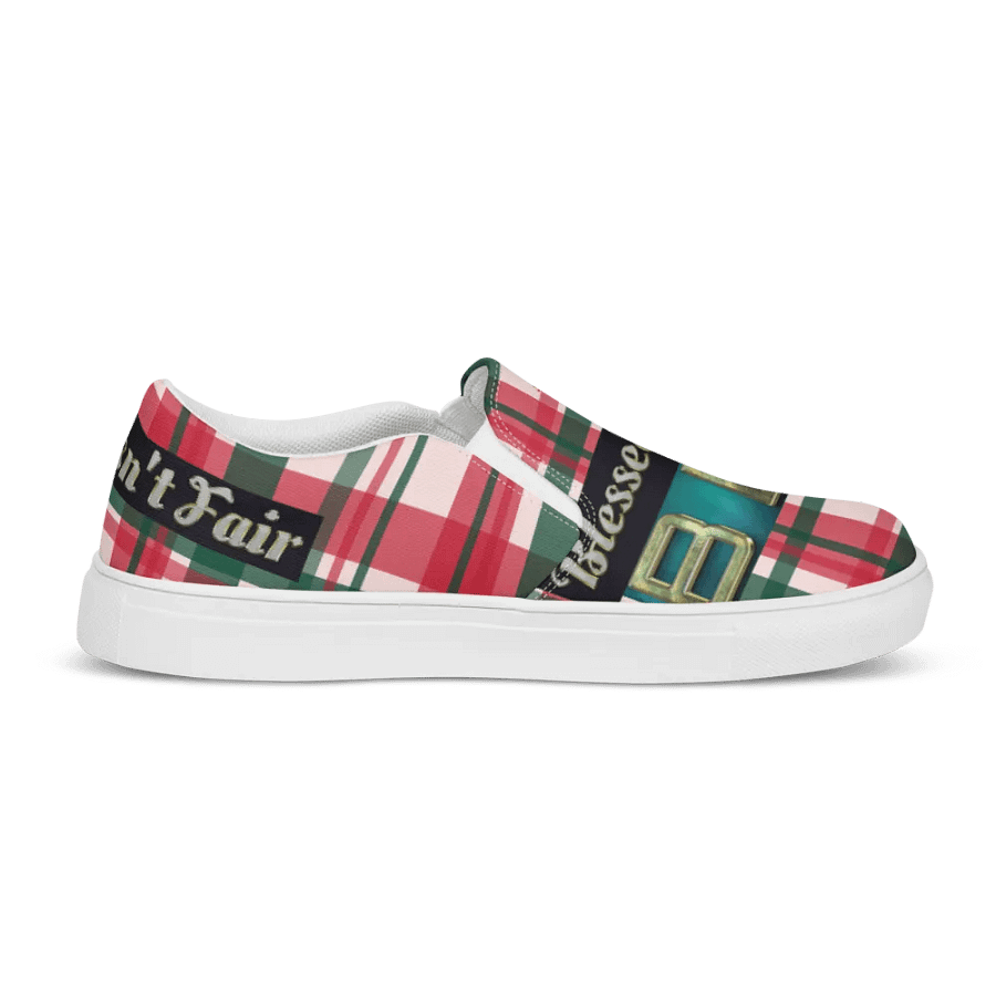BBG Red and Green Plaid Women's Slip On product image (5)