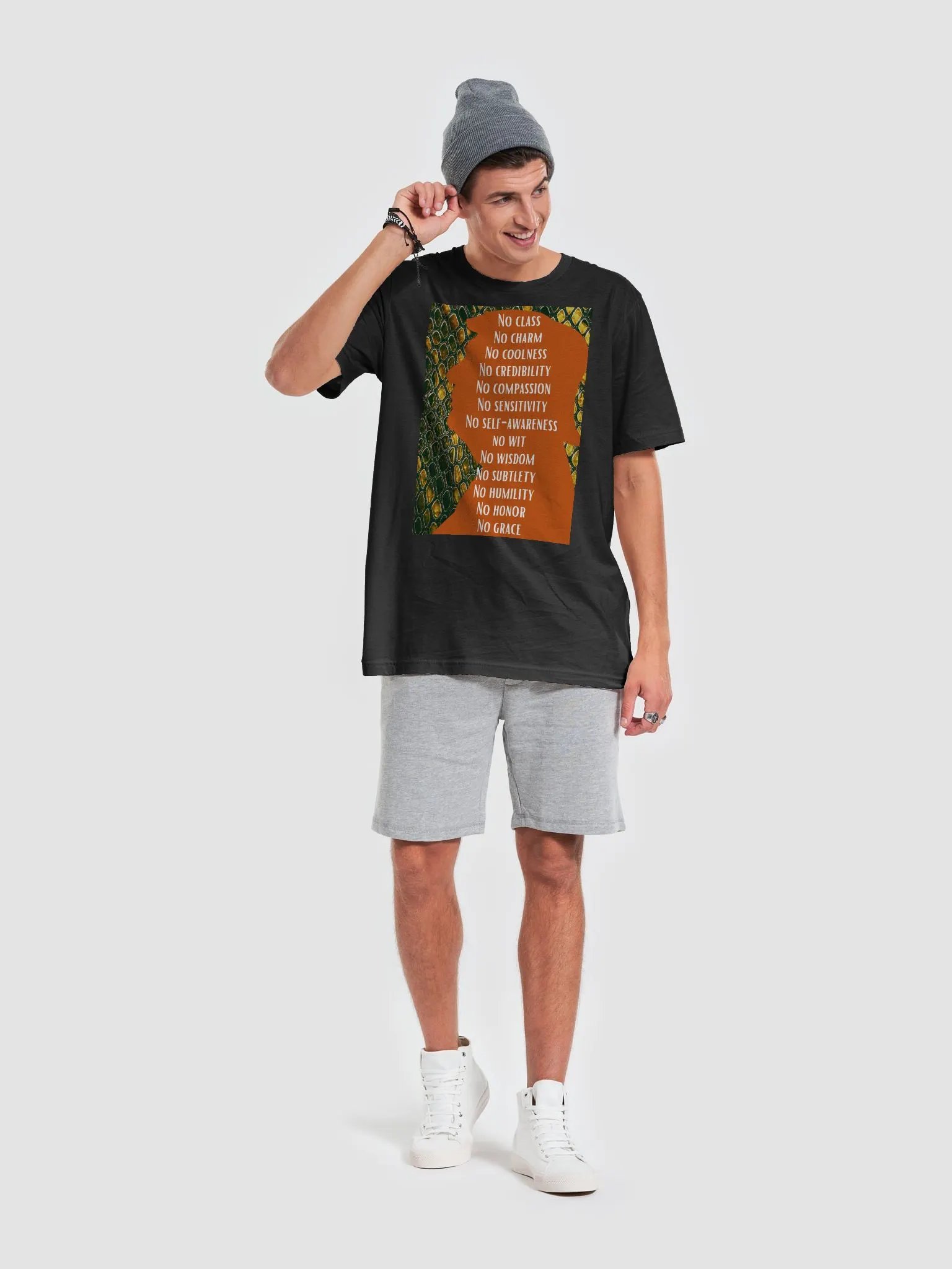 No Class, No Charm, No Wisdom Donald Trump Silouhette T-Shirt product image (6)