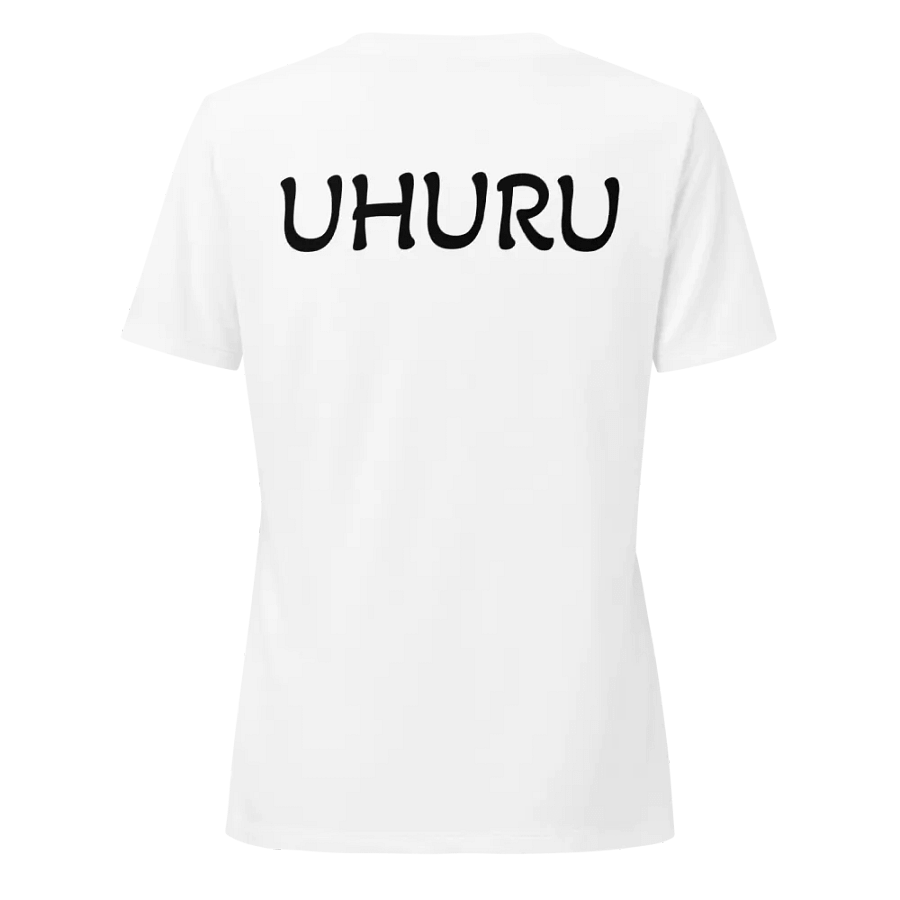 Uhuru - Women's White Africa Pattern Tee product image (2)