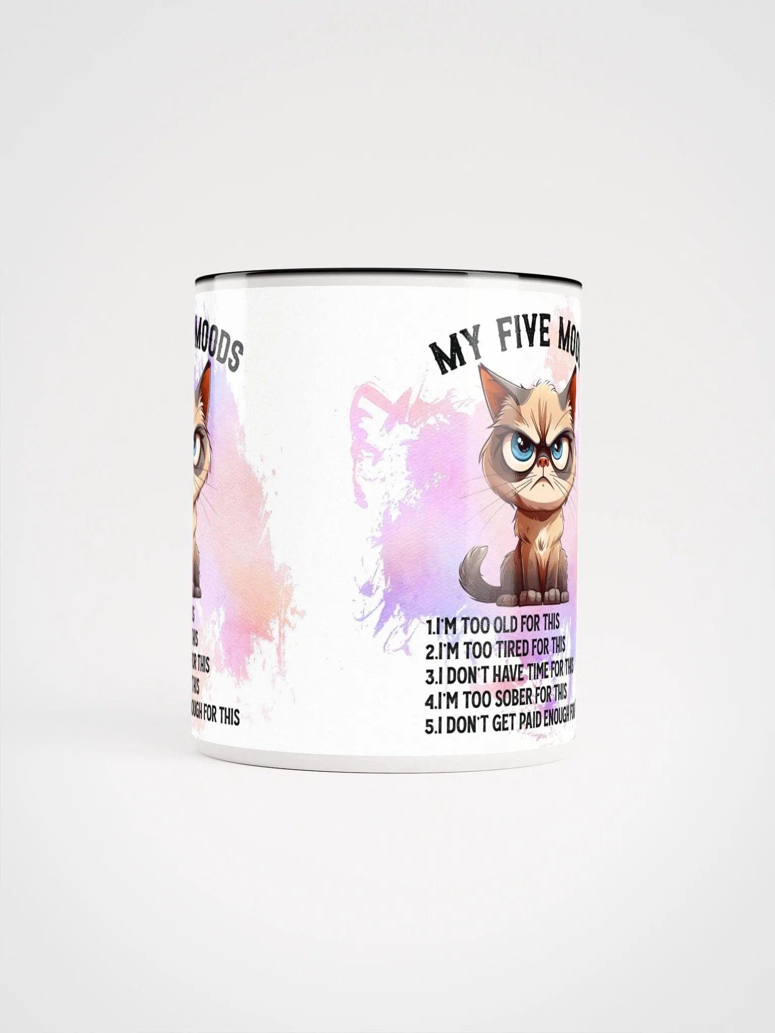 I Have No Mood for This’ Funny Ceramic Mug – Grumpy Cat and Coffee Vibes 11oz - 15oz product image (15)