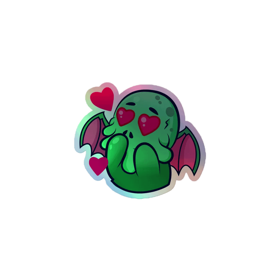 Cthulhu Love Holographic Sticker product image (1)