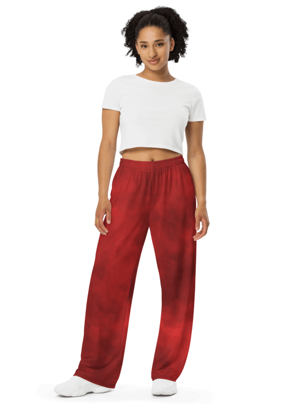 Cosmic Comfort Wide-Leg Pants Red product image (2)