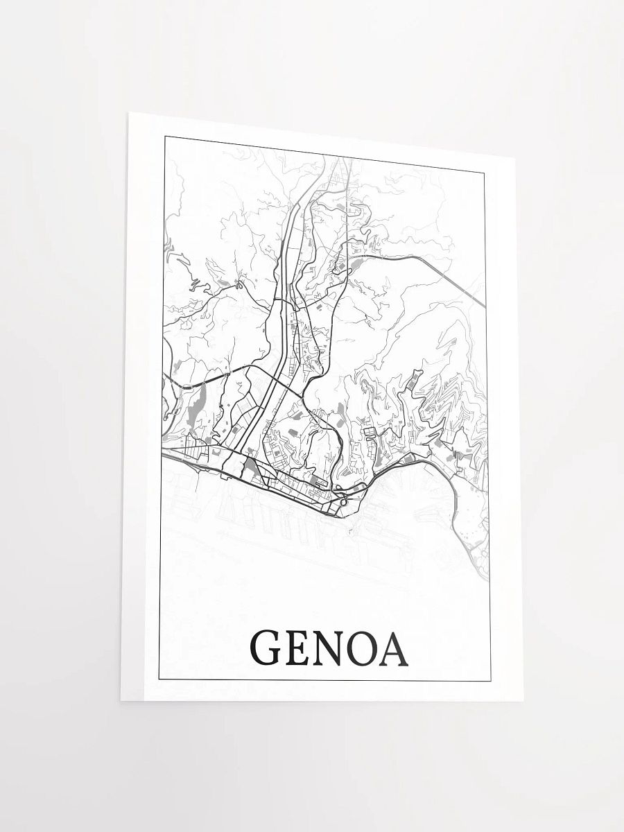 Genoa, Italy, city map print product image (11)