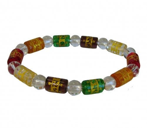 5 Element Crystal Bracelet w/ Syllable Mantra product image (1)