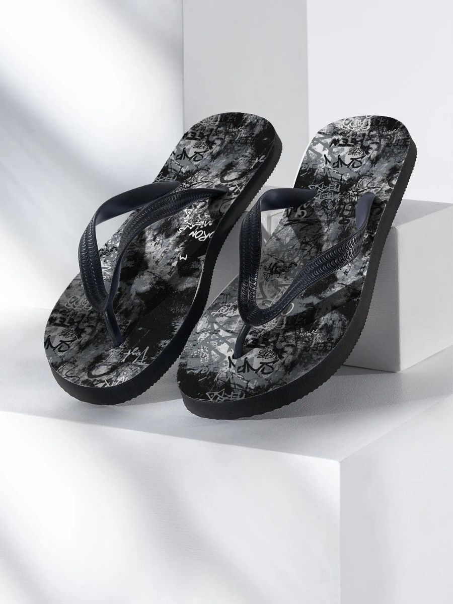 Black and White Graffiti | Unisex Flip-Flops product image (1)