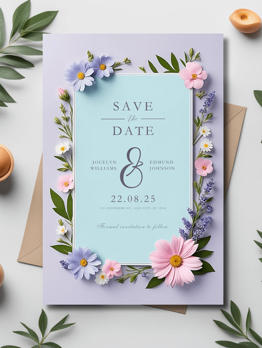Elegant Save The Date Card - Dizynai (DSD-02) product image (1)