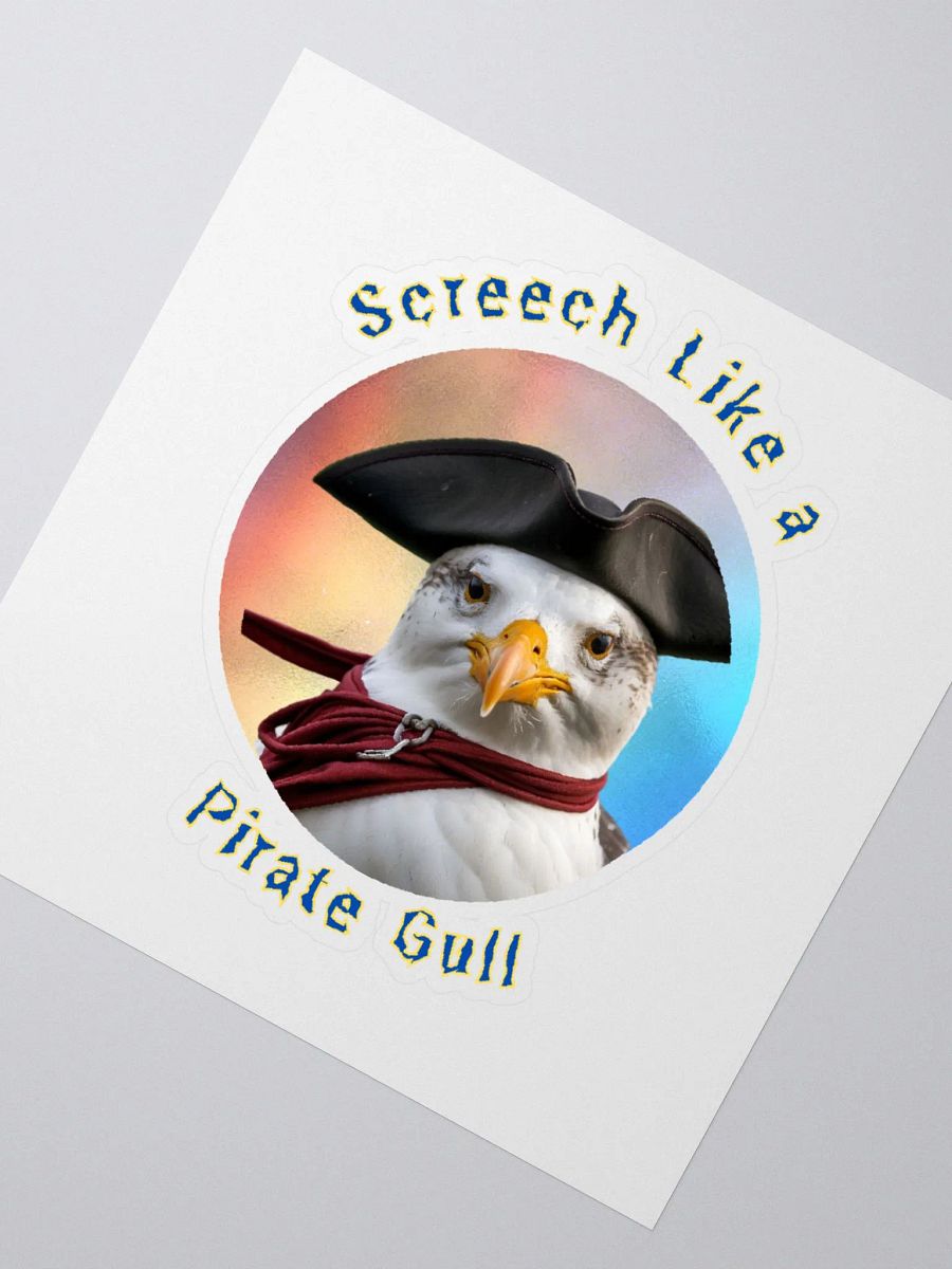 Screech Like a Pirate Gull Kiss Cut Stickers product image (5)