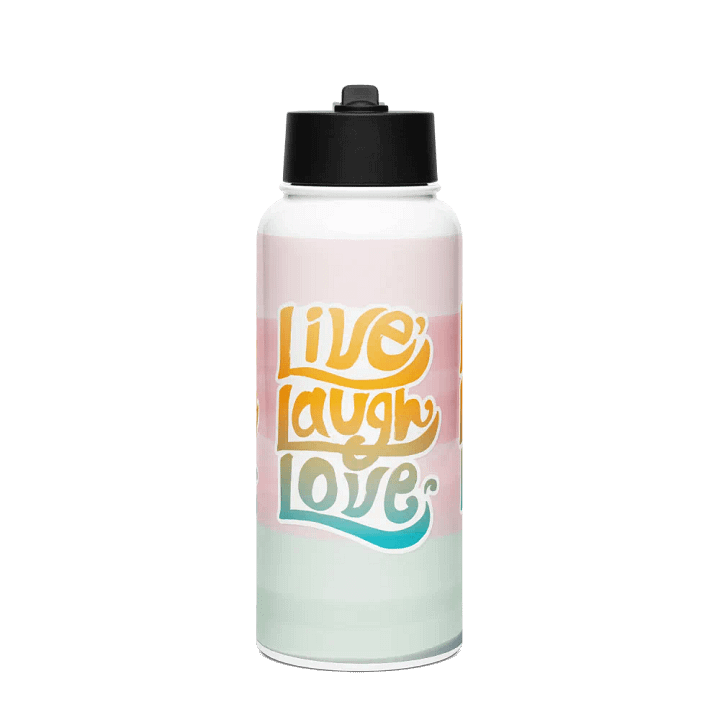 Gradient Live Laugh Love Stainless Steel Water Bottle product image (1)