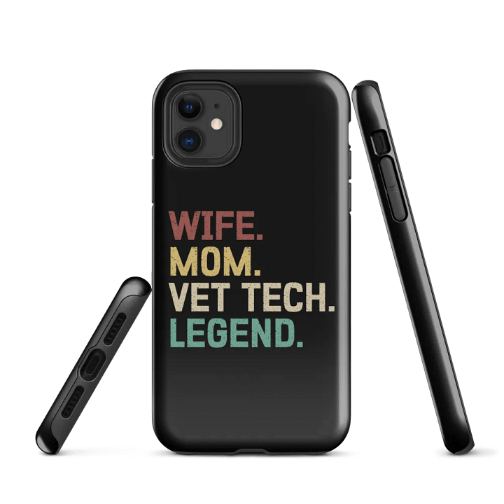"Wife-Mom-Vet tech-Legend" tough case for iPhone® product image (2)