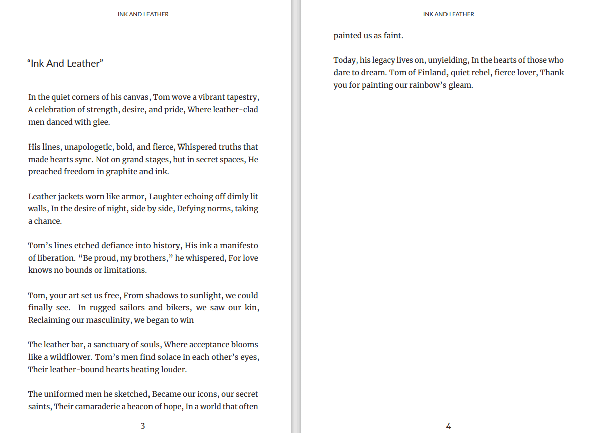 Ink and Leather: Love Poems To Gay Pioneers product image (5)