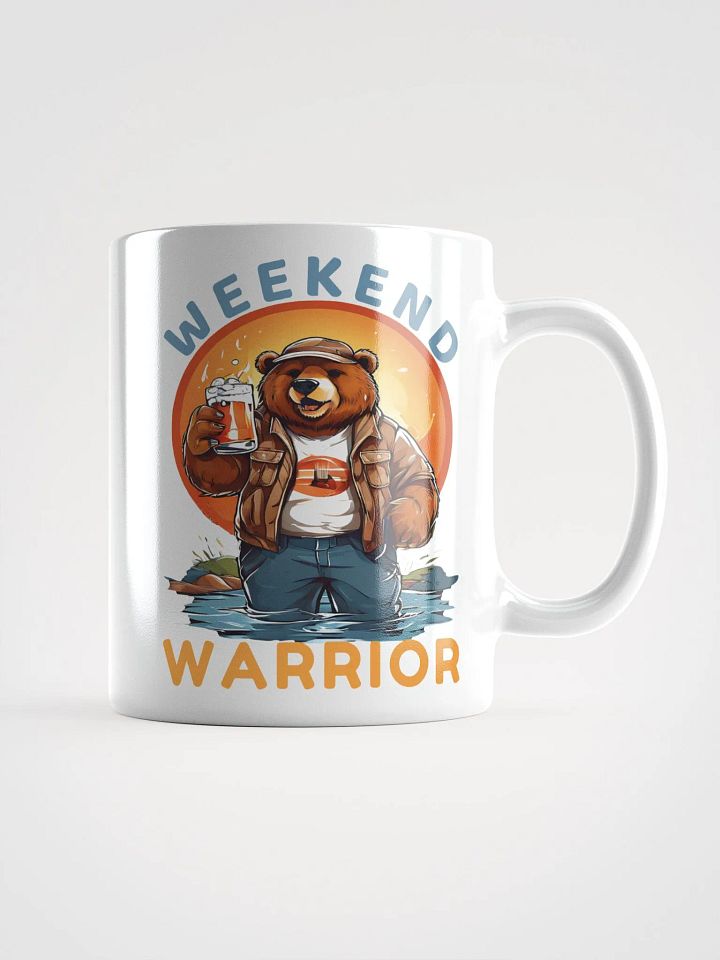 Weekend Warrior Funny Cool Stylish White Glossy Mug – Best Gift for Relaxation Lovers product image (1)