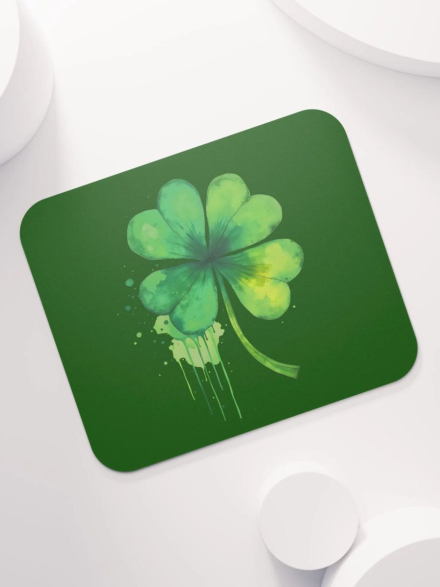 Shamrock Splash Watercolor Mousepad product image (7)