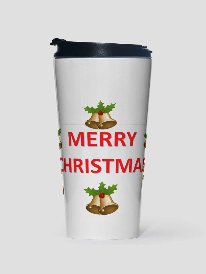 Golden Bells Merry Christmas Stainless Steel Travel Mug product image (1)