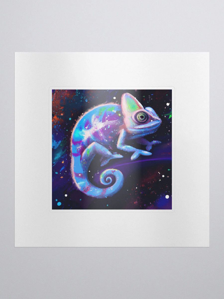 Cute Galactic Chameleon Alpha Sticker product image (1)