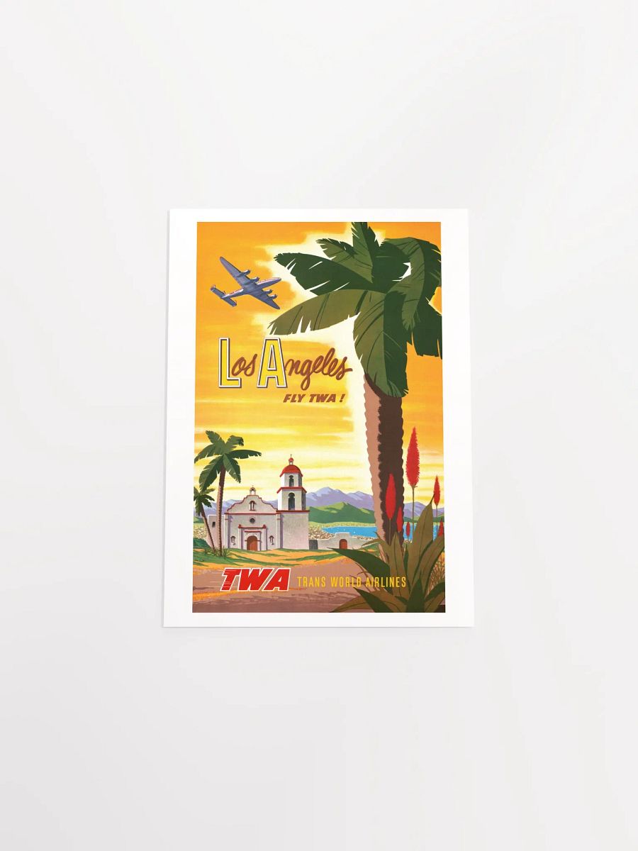 Vintage Fly TWA Los Angeles Travel Poster Print product image (16)