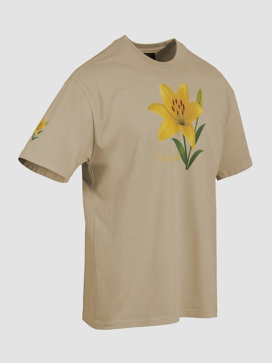 Fresh Yellow Lily Flower – Botanical Floral Graphic Tee product image (26)