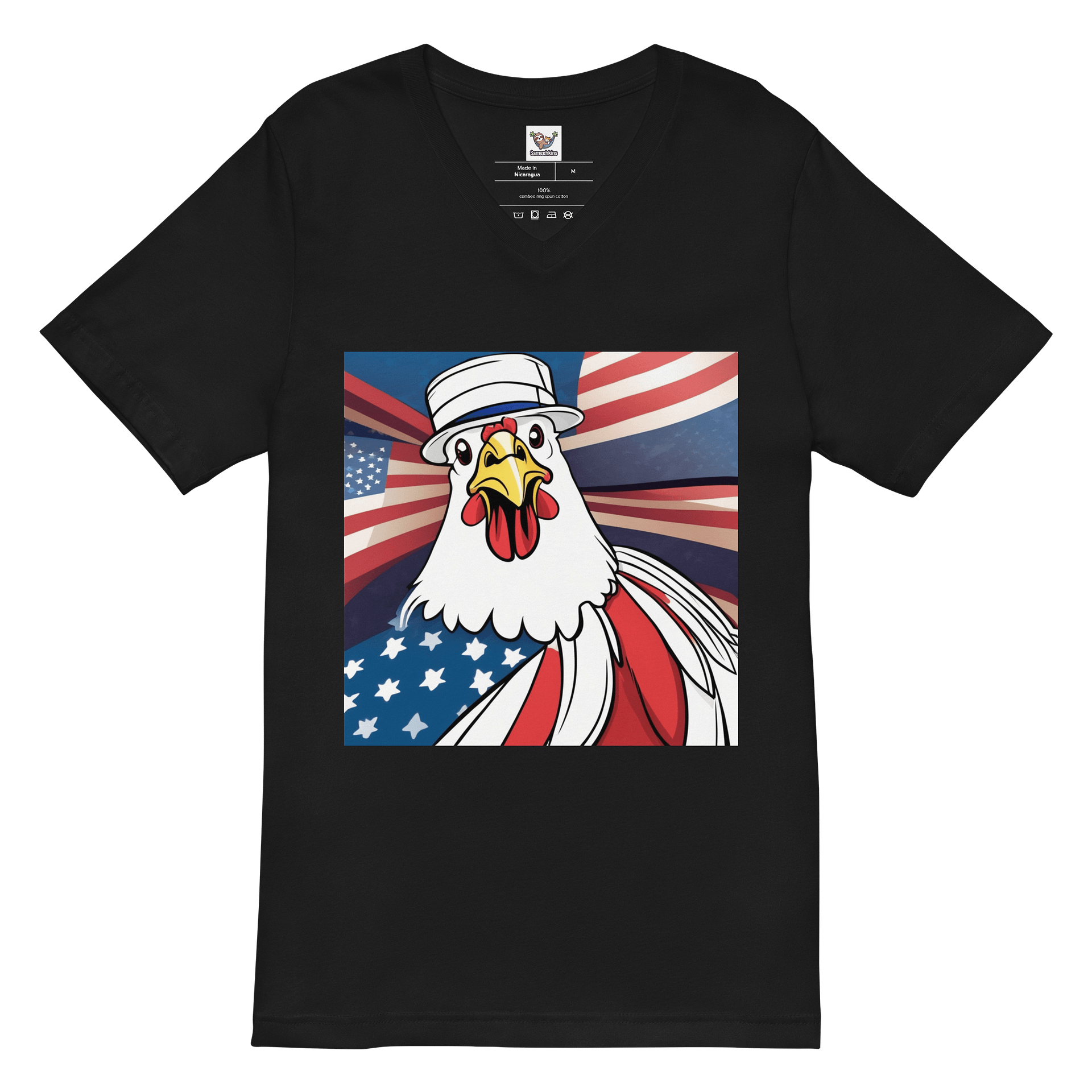 Patriotic Rooster V-Neck Tee product image (3)