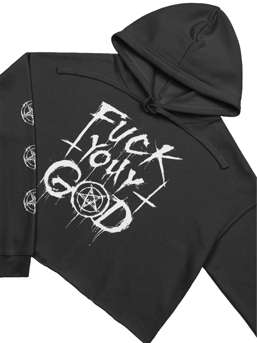 Fuck Your God Cropped Hoodie product image (3)