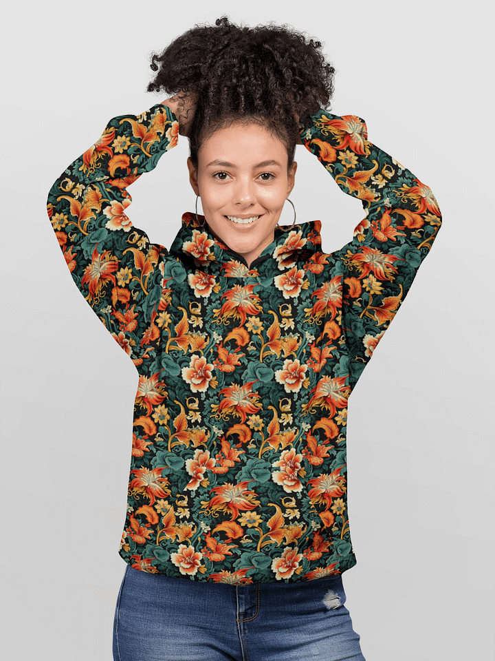 Sunset Flowers | Recycled Unisex Hoodie product image (2)