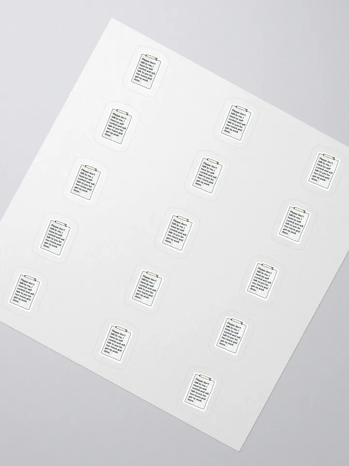 I NEED To Work Sticker (SMALL Sheet) product image (2)