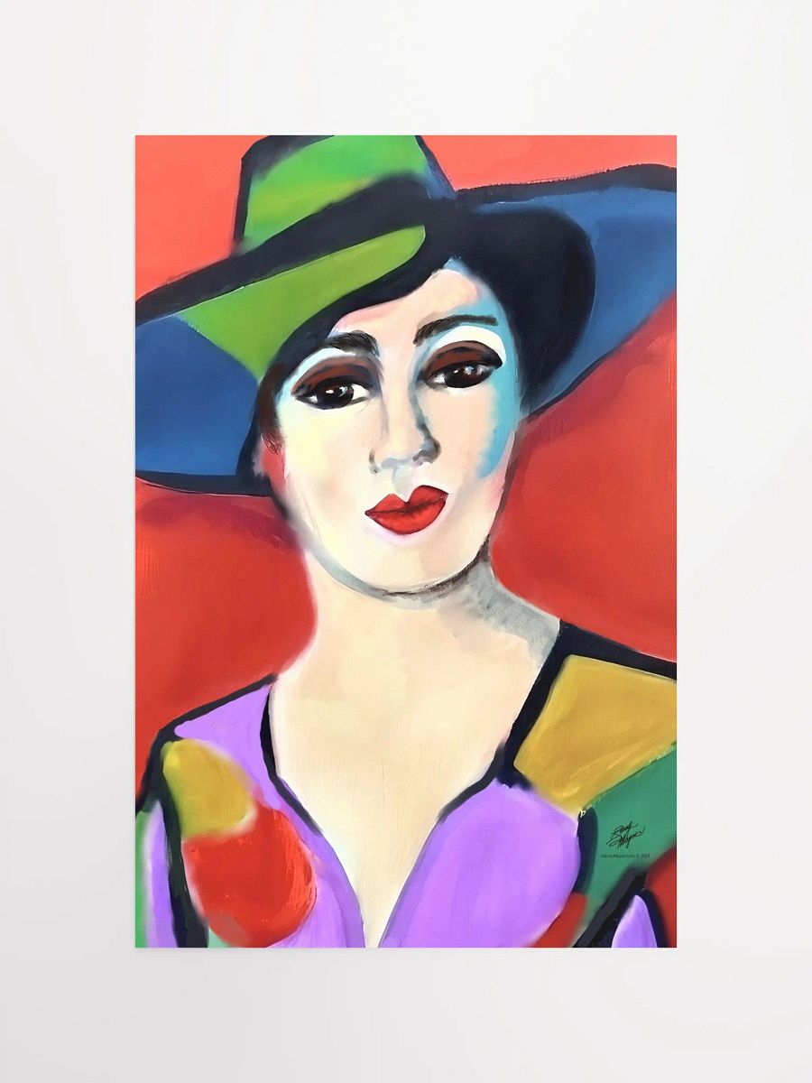 Donna with Hat Matt Paper Poster product image (4)
