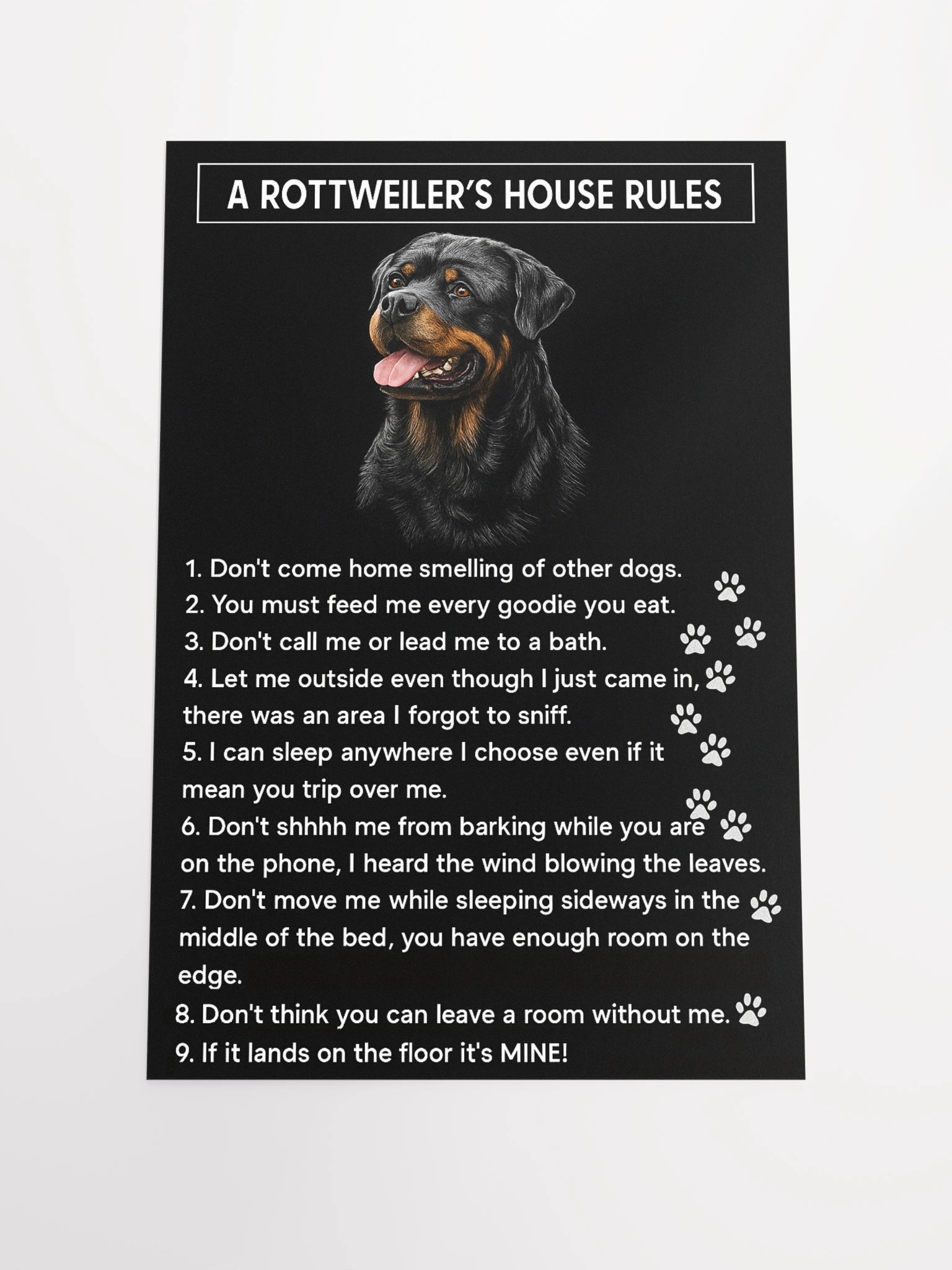 Rottweiler's House Rules Poster product image (2)