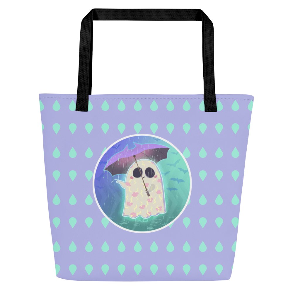 Pastel Little Ghost in the Rain - Tote Bag product image (3)