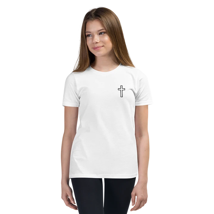 Youth Simple Cross White Tshirt product image (2)